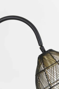 Industriële Vloerlampen|Vloerlampen-Trendhopper Medita Vloerlamp Zwart, Goud