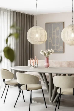Industriële Hanglampen|Industriële Hanglampen-Dutchbone Meezan M Hanglamp Sand Grey