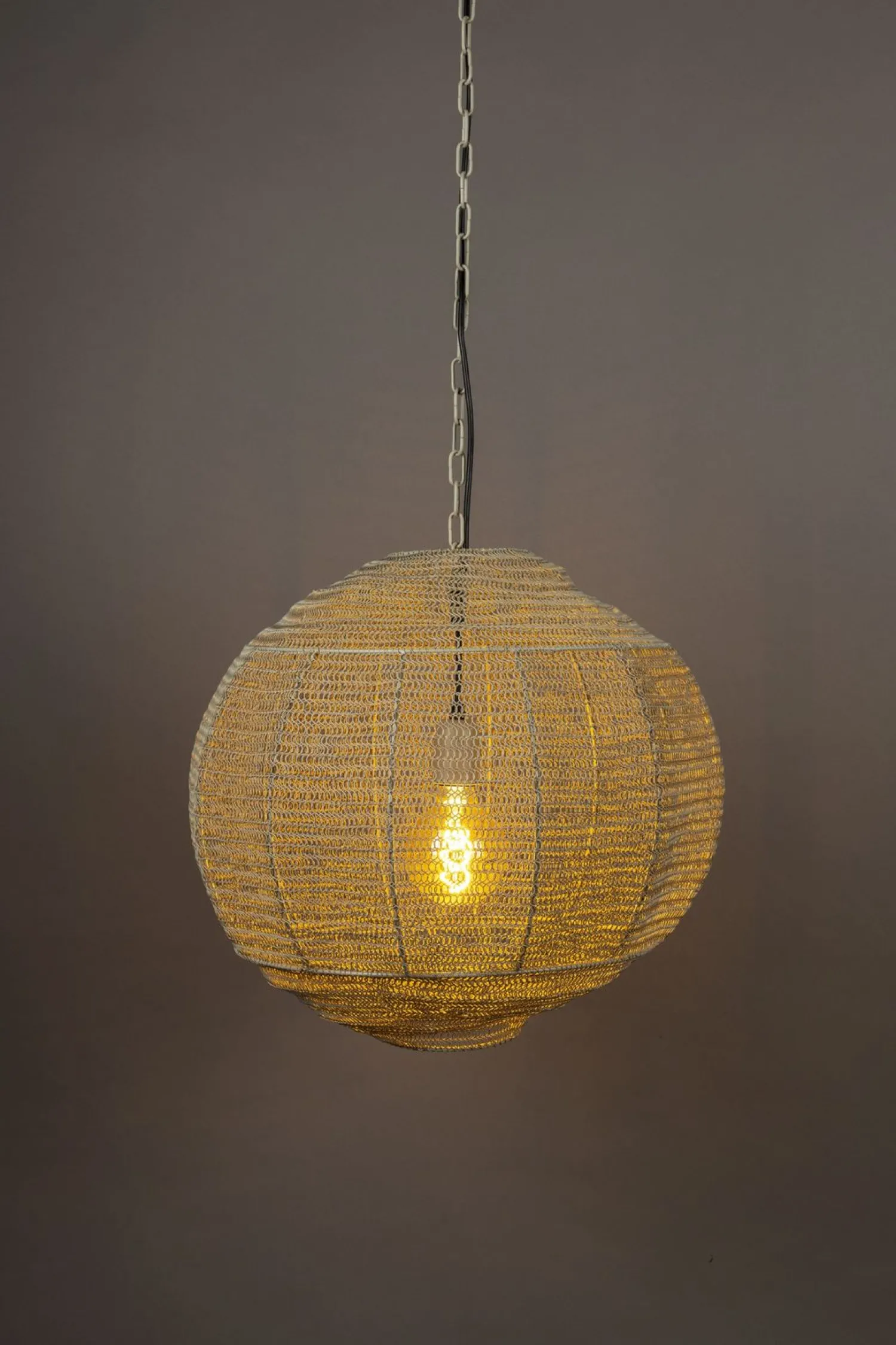 Industriële Hanglampen|Industriële Hanglampen-Dutchbone Meezan M Hanglamp Sand Grey