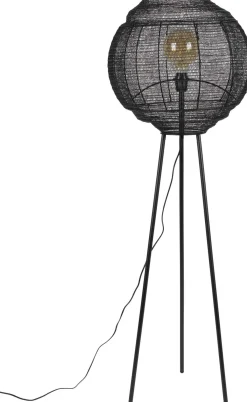 Industriële Vloerlampen|Vloerlampen-Dutchbone Meezan Vloerlamp Black