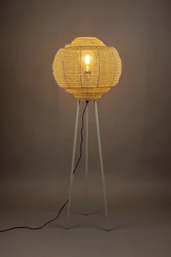 Industriële Vloerlampen|Vloerlampen-Dutchbone Meezan Vloerlamp Sand Grey