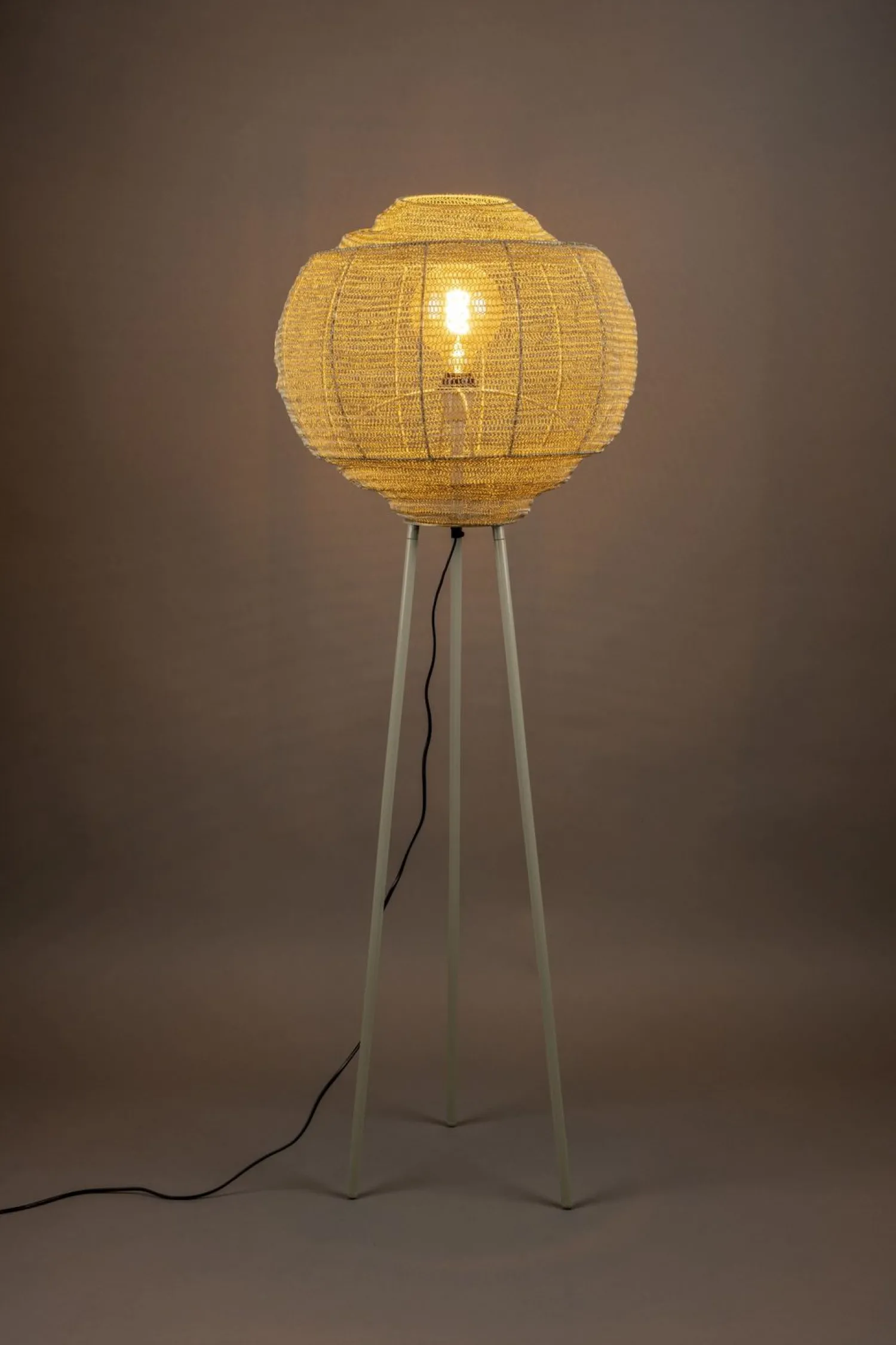 Industriële Vloerlampen|Vloerlampen-Dutchbone Meezan Vloerlamp Sand Grey