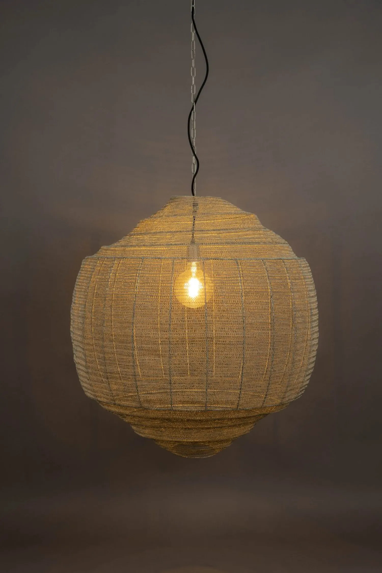 Hanglampen|Hanglampen-Dutchbone Meezan XL Hanglamp Sand Grey