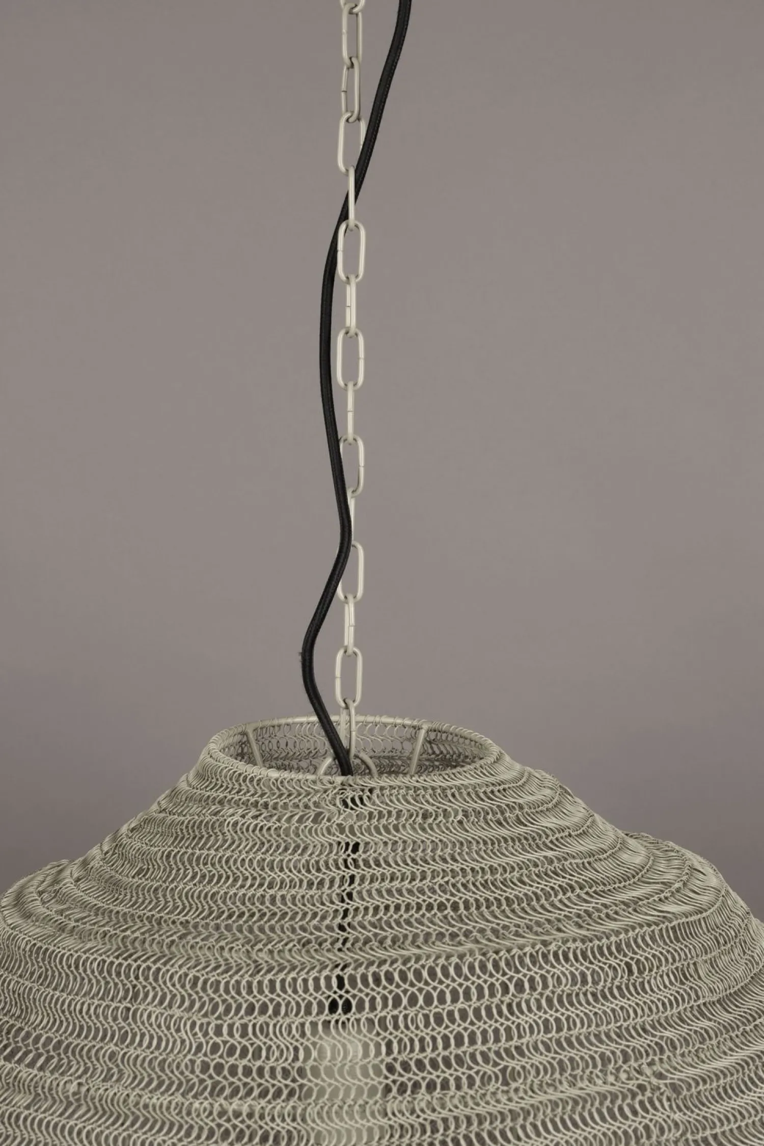 Hanglampen|Hanglampen-Dutchbone Meezan XL Hanglamp Sand Grey