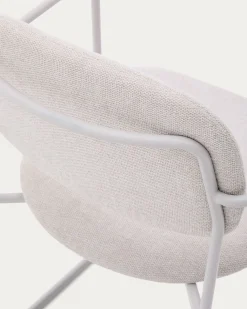 Eetkamerstoelen Met Armleuning-Kave Home Meli Armstoel Beige