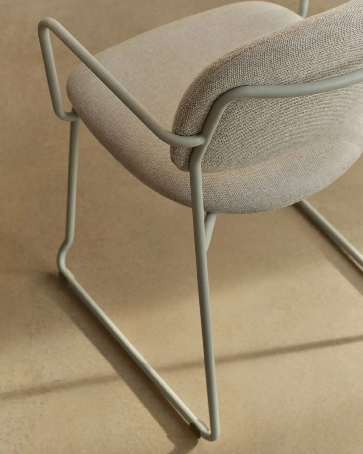 Eetkamerstoelen Met Armleuning-Kave Home Meli Armstoel Beige