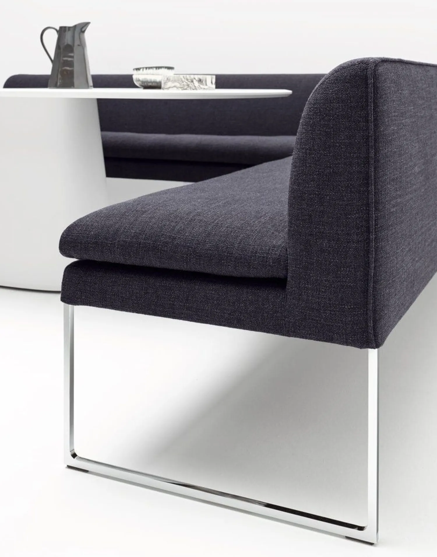 Design Eetkamerbanken|Stoffen Eetkamerbanken-COR Mell Eetkamerbank Zwart