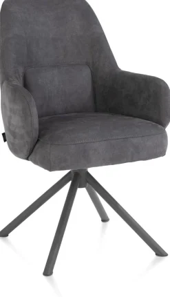 Eetkamerstoelen Met Armleuning-Henders en Hazel Melle Armstoel Antraciet