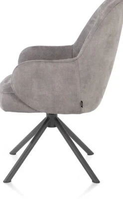 Eetkamerstoelen Met Armleuning-Henders en Hazel Melle Armstoel Charcoal