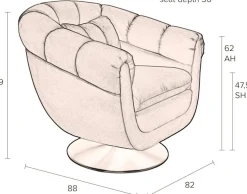 Ronde Fauteuils-Dutchbone Member Fauteuil Whiskey