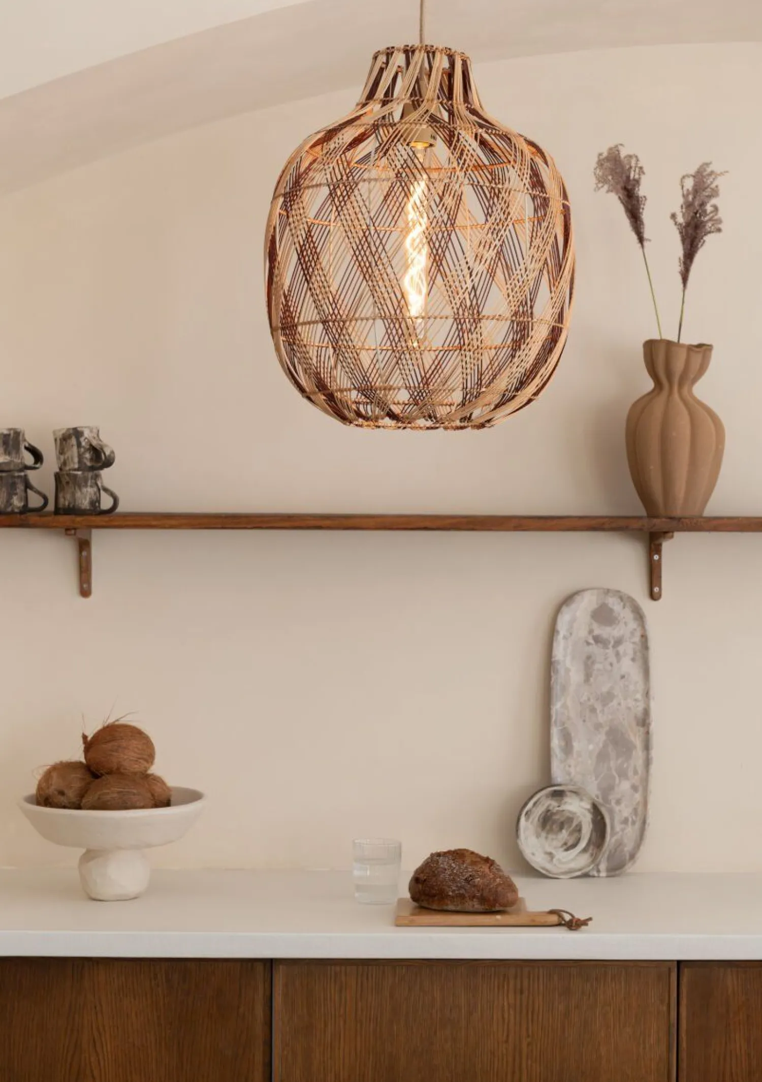 Hanglampen|Hanglampen-Good&Mojo Mendoza Hanglamp Natural, Brown