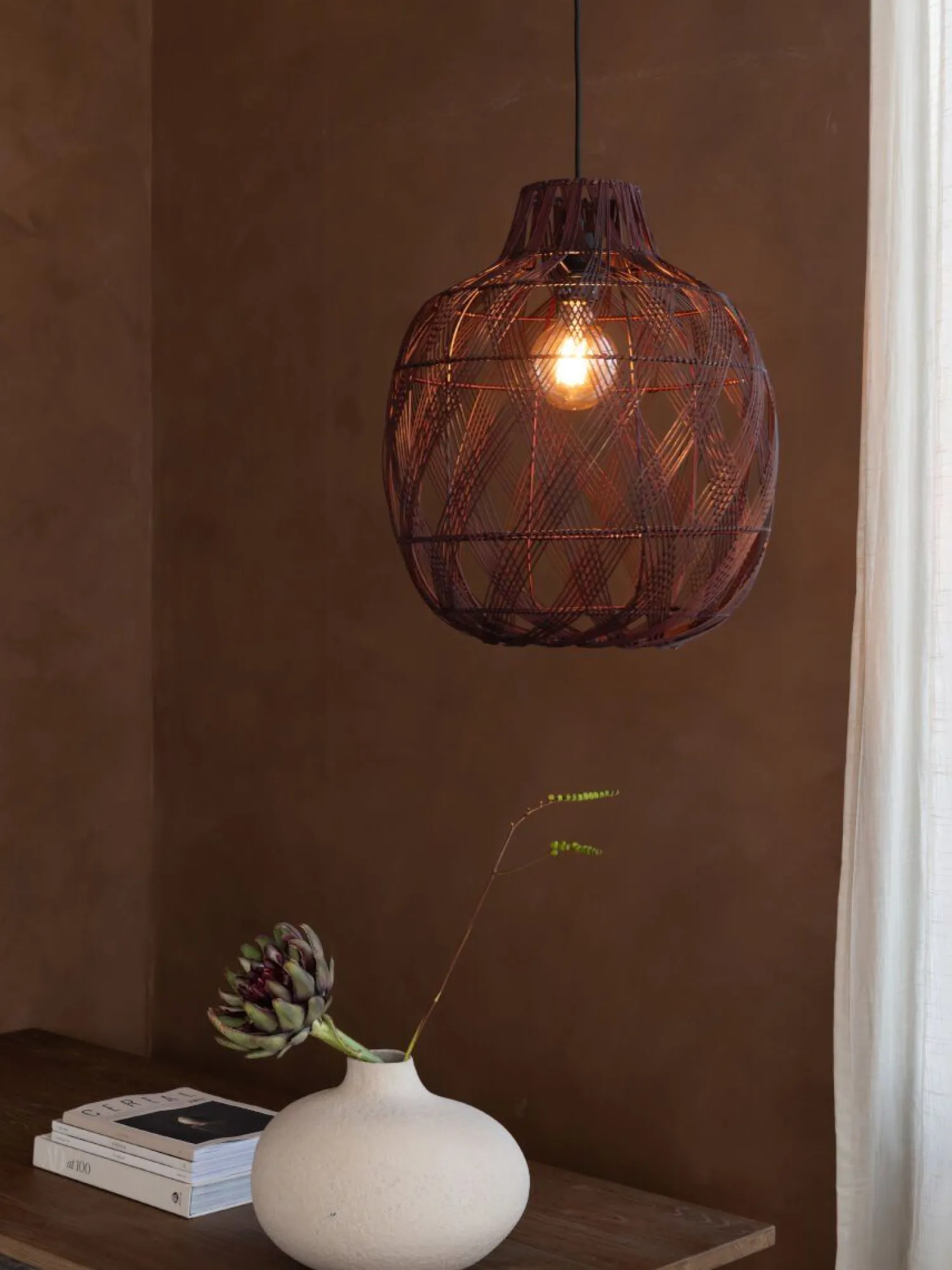 Hanglampen|Hanglampen-Good&Mojo Mendoza Hanglamp Burgundy