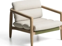 Tuinstoelen-Kave Home Menfi Outdoor Fauteuil Beige, Groen