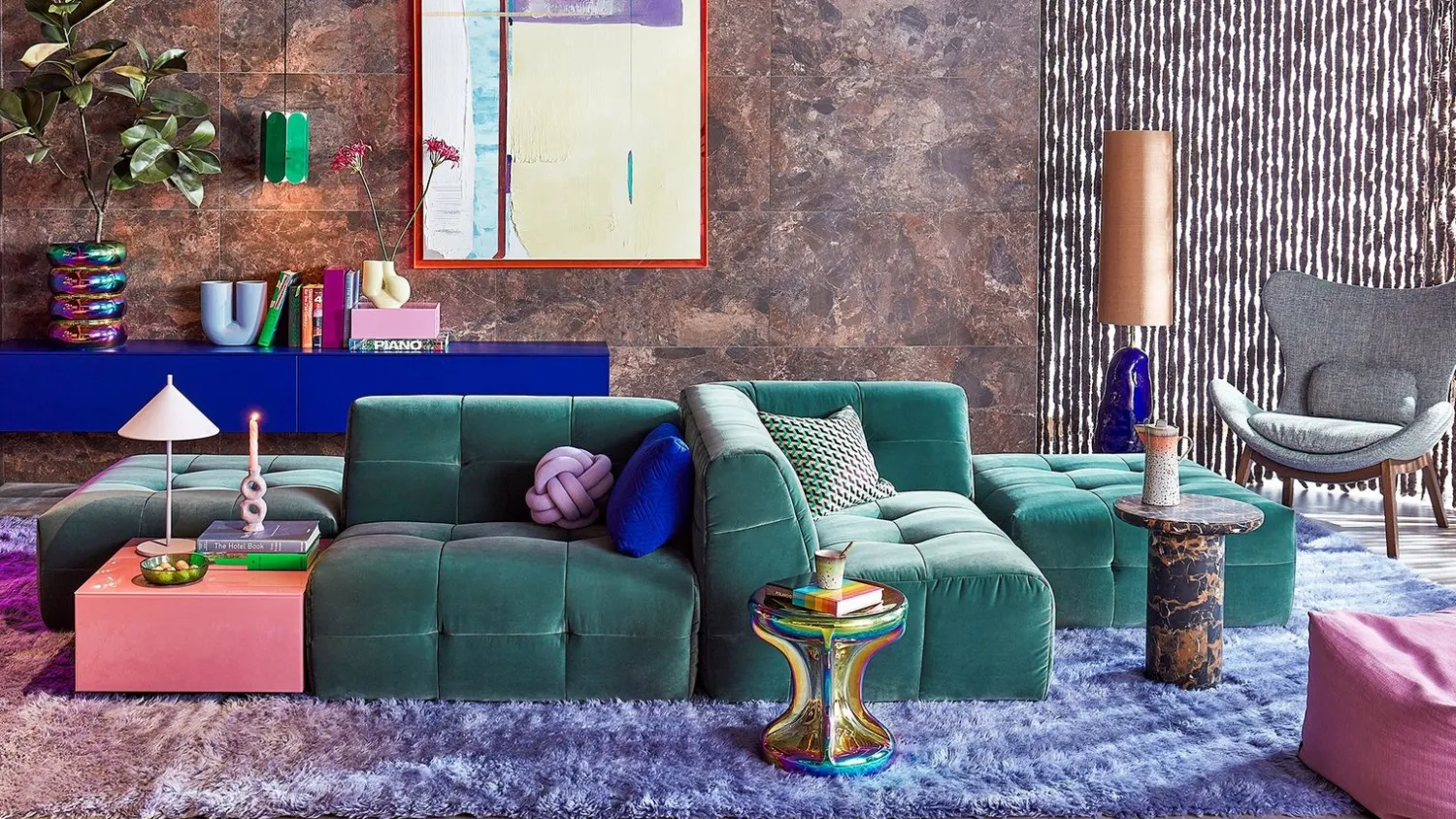 Vloerkleden|Rechthoekige Vloerkleden-Brinker Carpets Merano Vloerkleed Lila