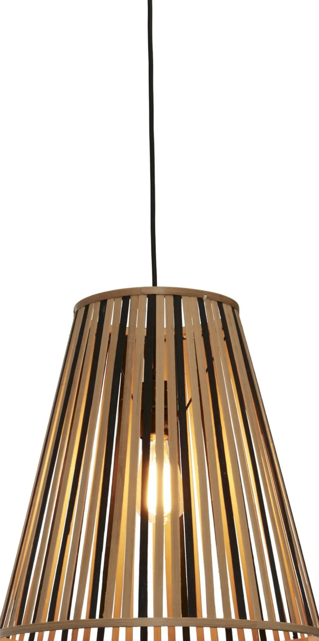 Hanglampen|Hanglampen-Good&Mojo Merapi L Hanglamp Natural, Black