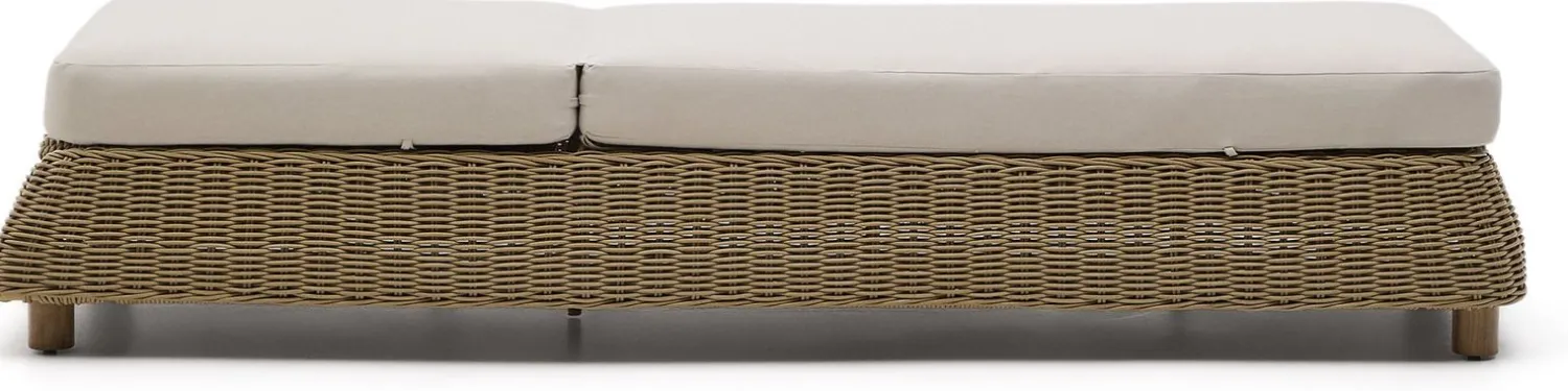Tuinstoelen-Kave Home Meria Ligstoel Beige, Naturel