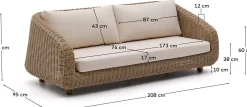 Tuinbanken-Kave Home Meria Tuinbank Beige, Naturel