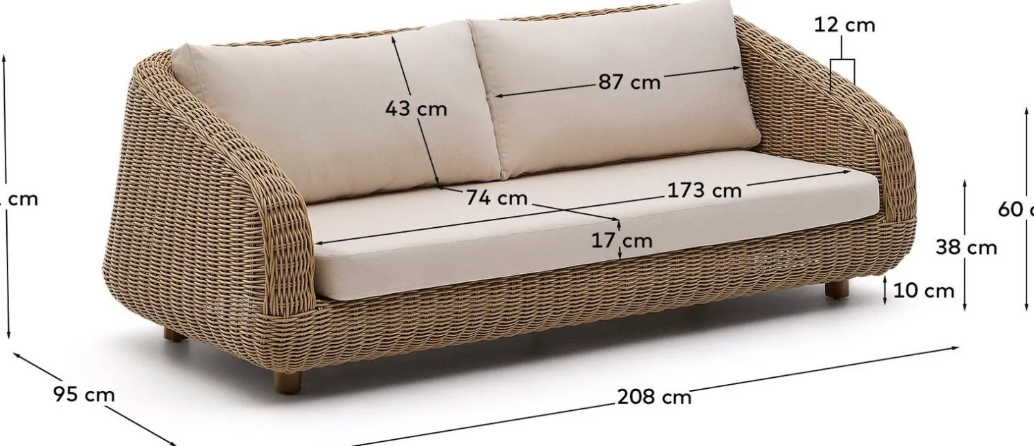 Tuinbanken-Kave Home Meria Tuinbank Beige, Naturel