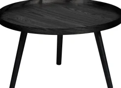 Houten Bijzettafels|Ronde Bijzettafels-WOOOD Mesa Bijzettafel Black