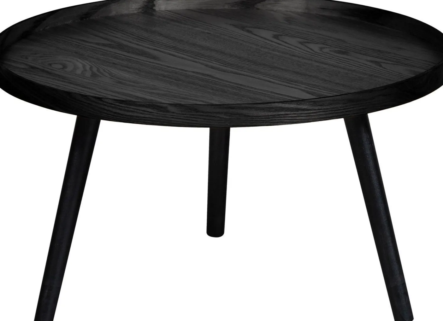 Houten Bijzettafels|Ronde Bijzettafels-WOOOD Mesa Bijzettafel Black