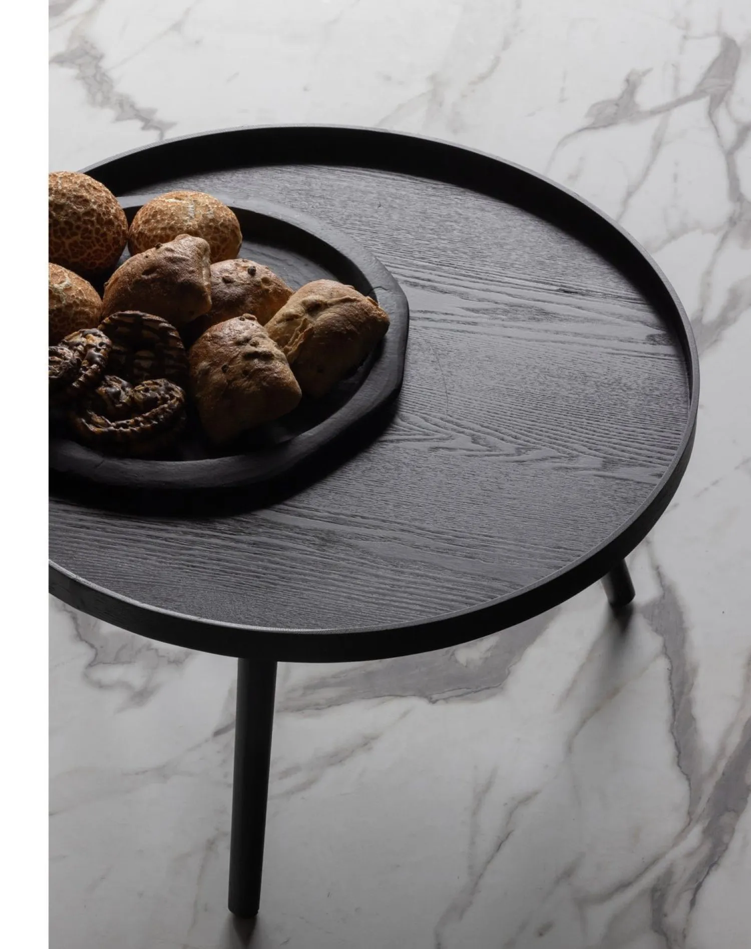 Houten Bijzettafels|Ronde Bijzettafels-WOOOD Mesa Bijzettafel Black
