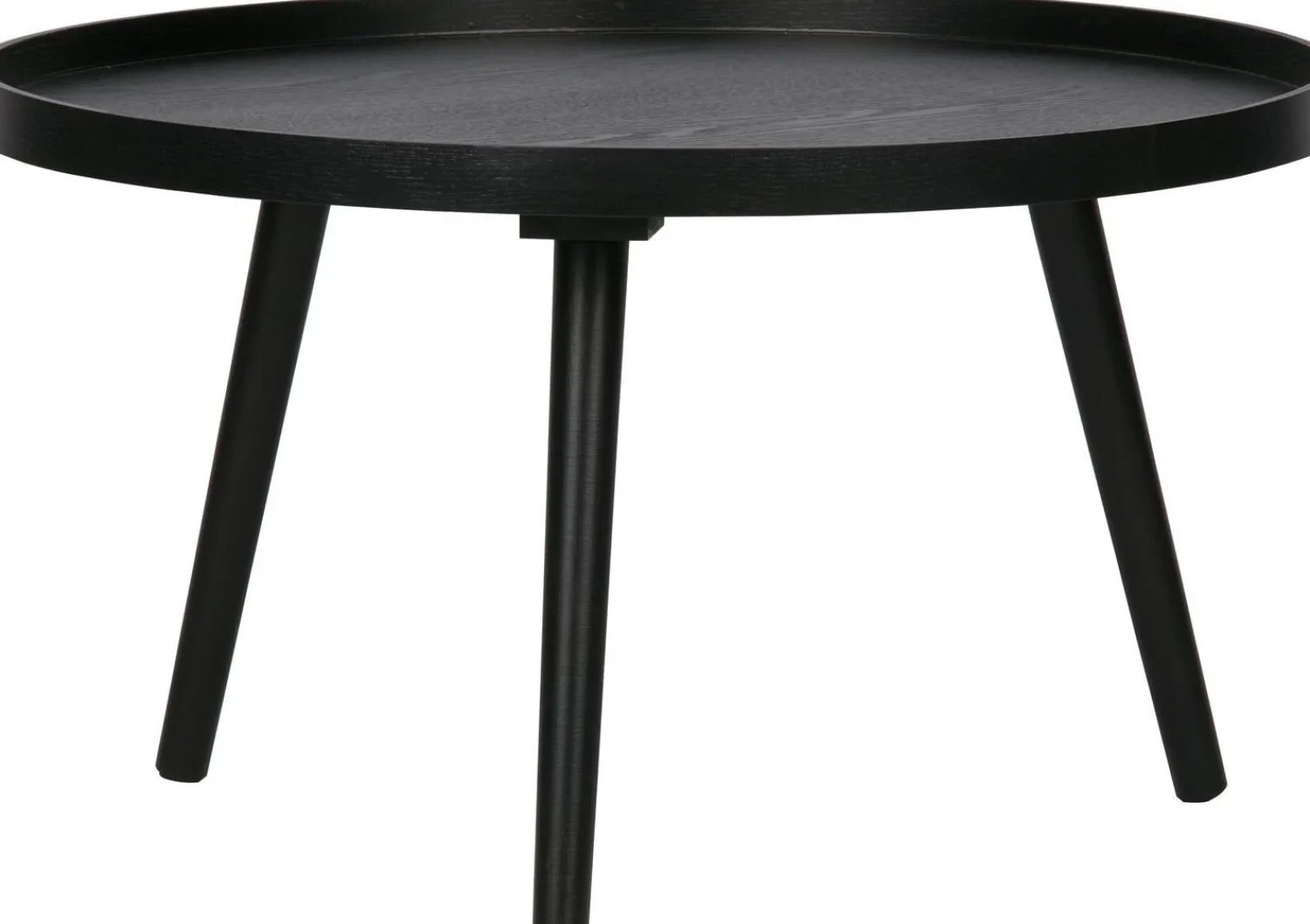Houten Bijzettafels|Ronde Bijzettafels-WOOOD Mesa Bijzettafel Black