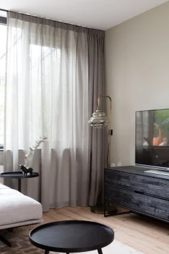 Houten Bijzettafels|Ronde Bijzettafels-WOOOD Mesa Bijzettafel Black