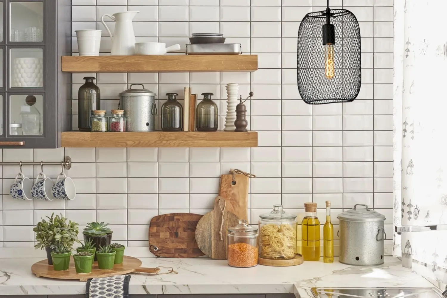 Industriële Hanglampen|Industriële Hanglampen-Lucide Mesh Hanglamp Zwart