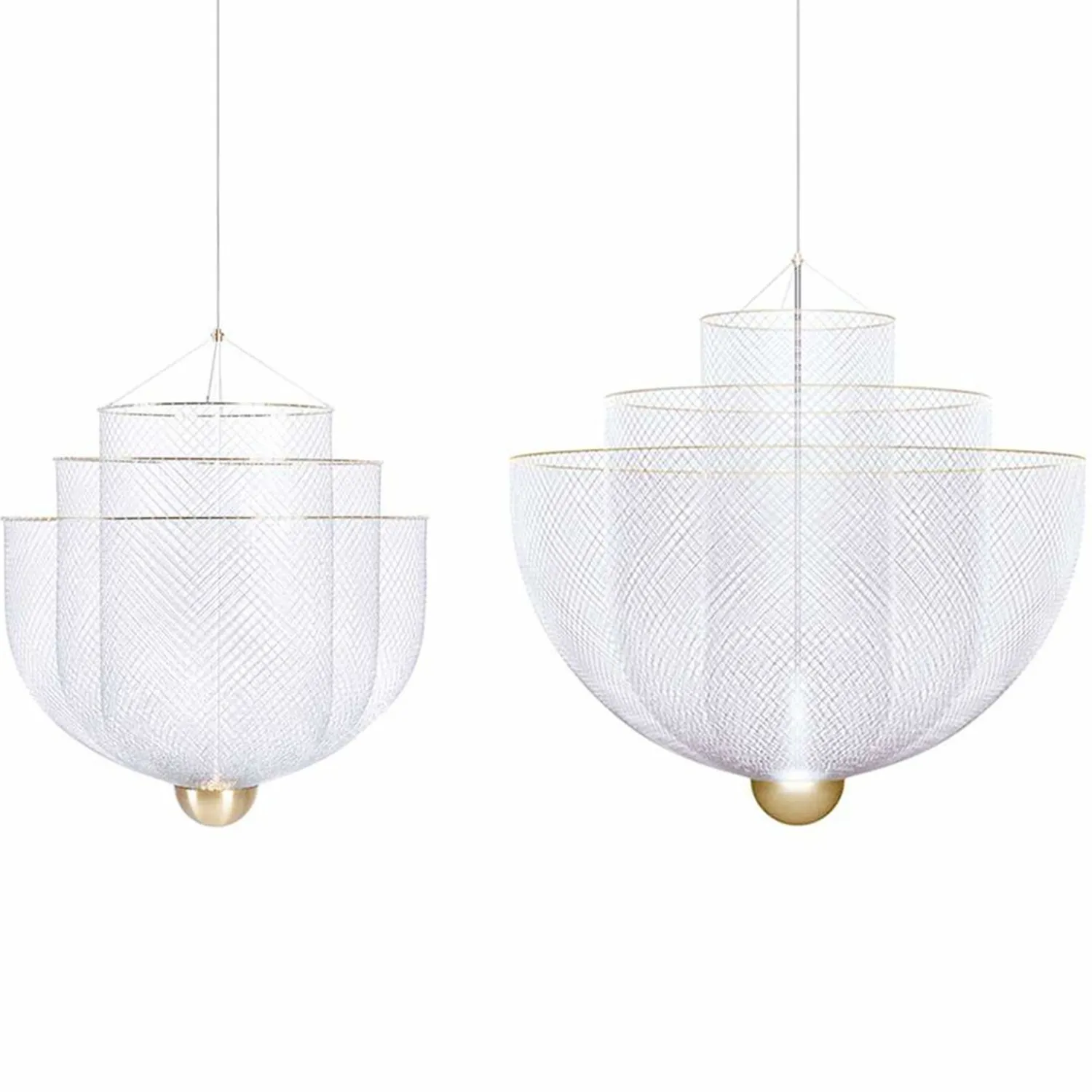 Moderne Hanglampen|Moderne Hanglampen-Moooi Meshmatics Hanglamp naturel