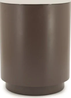 Industriële Bijzettafels|Ronde Bijzettafels-By Boo Mesita Bijzettafel Dark Taupe