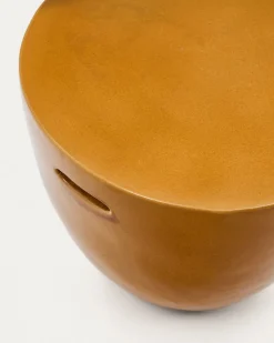 Tuintafels-Kave Home Mesquida Bijzettafel Mosterd