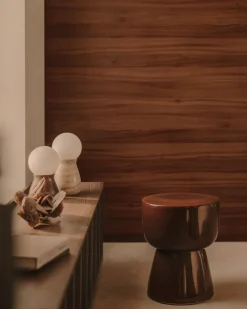 Tuintafels|Ronde Bijzettafels-Kave Home Mesquida Bijzettafel Bruin, Terracotta