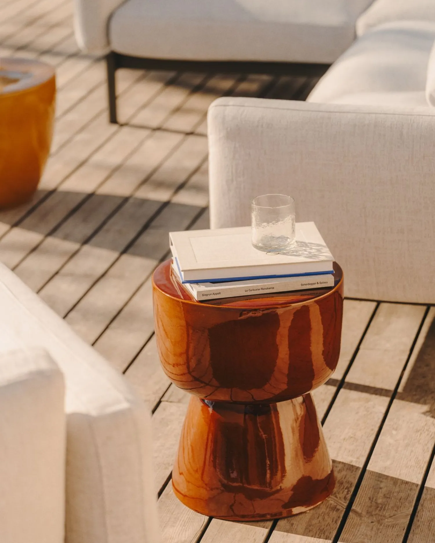 Tuintafels|Ronde Bijzettafels-Kave Home Mesquida Bijzettafel Bruin, Terracotta