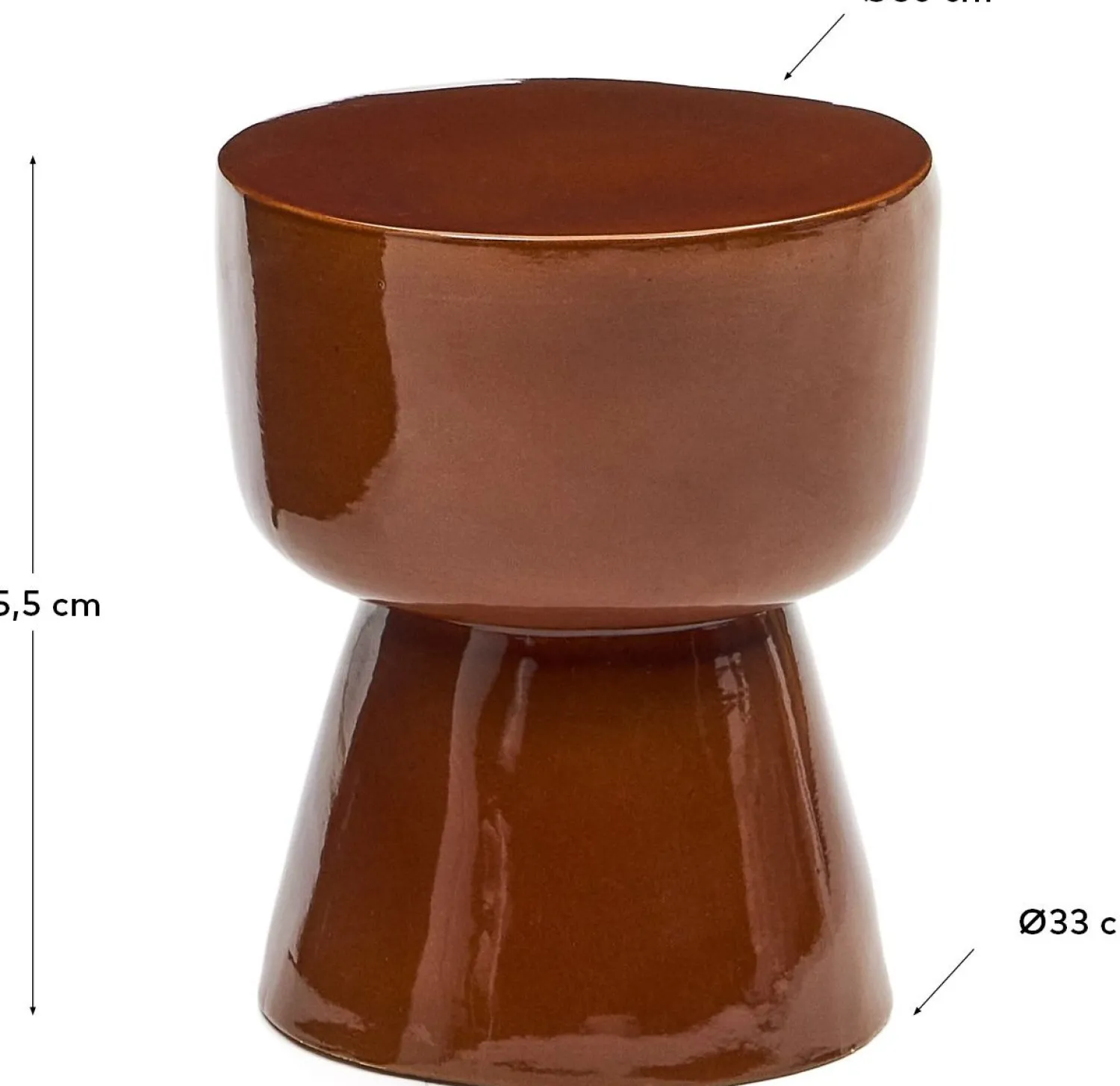Tuintafels|Ronde Bijzettafels-Kave Home Mesquida Bijzettafel Bruin, Terracotta
