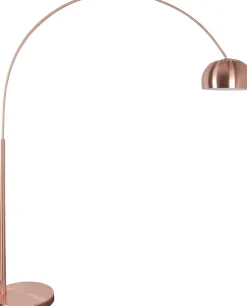 Vloerlampen|Vloerlampen-Zuiver Metal Bow Vloerlamp Copper
