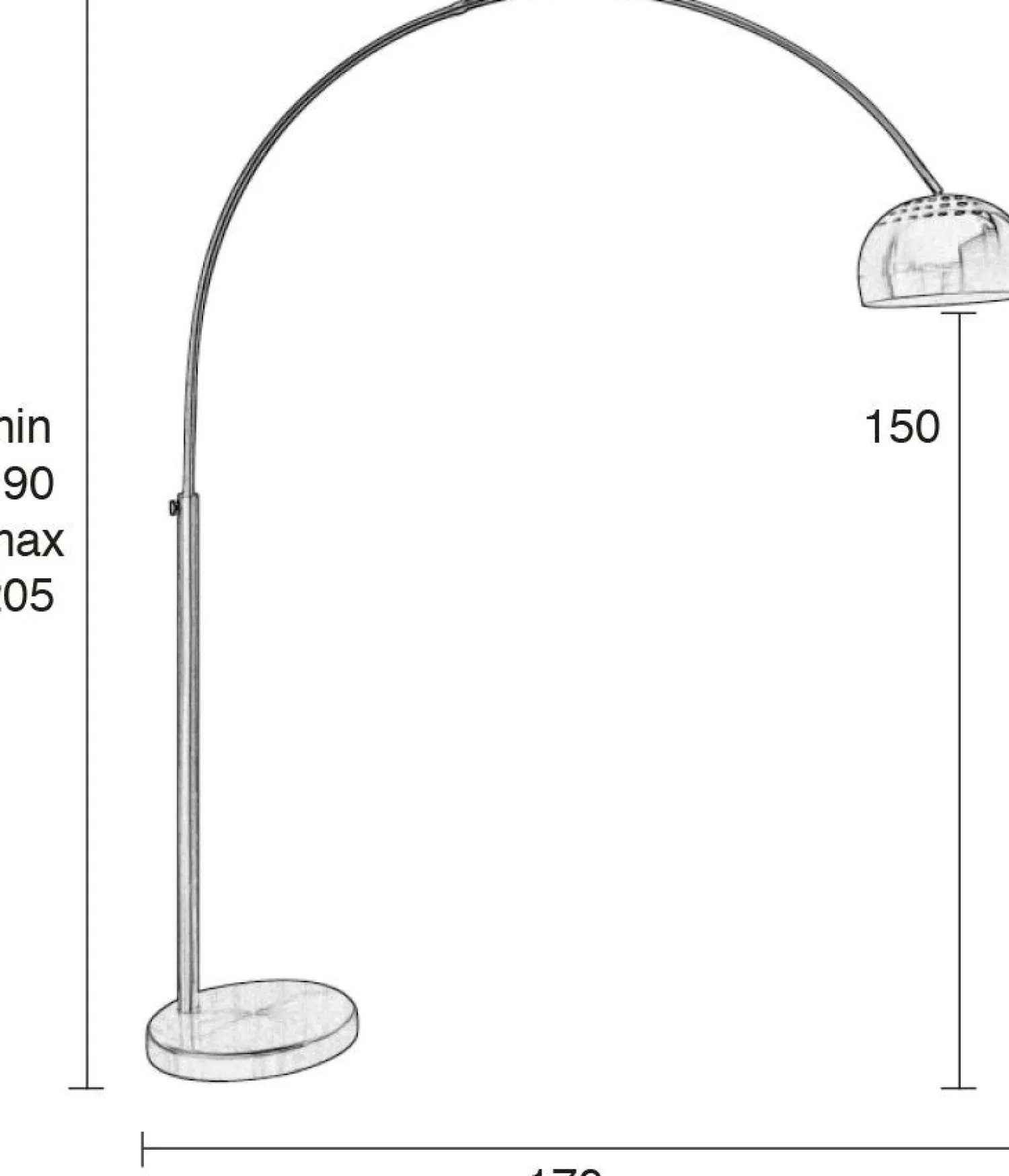 Vloerlampen|Vloerlampen-Zuiver Metal Bow Vloerlamp Brass