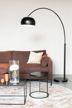 Moderne Vloerlampen|Vloerlampen-Zuiver Metal Bow Vloerlamp Black