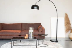 Moderne Vloerlampen|Vloerlampen-Zuiver Metal Bow Vloerlamp Black