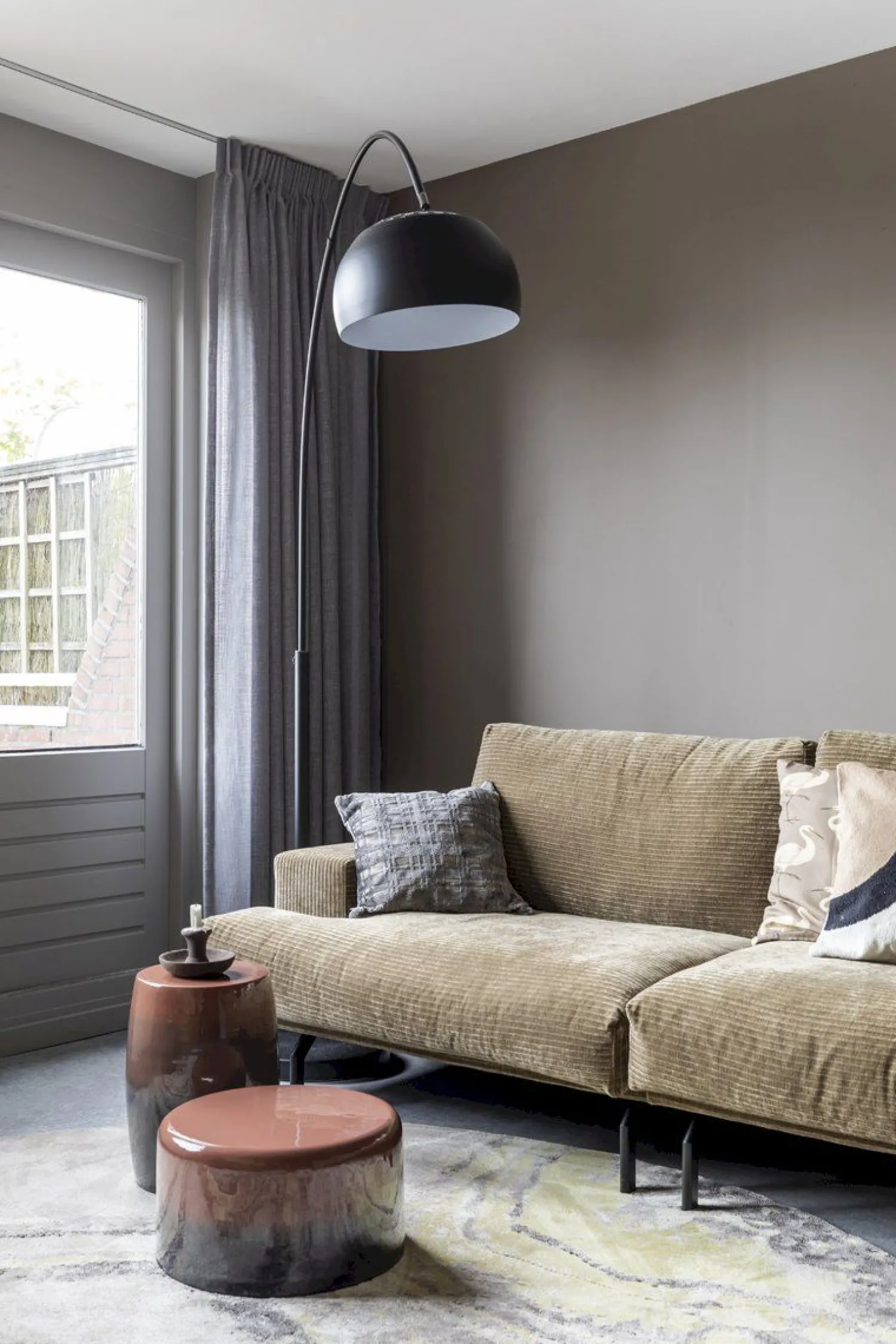 Moderne Vloerlampen|Vloerlampen-Zuiver Metal Bow Vloerlamp Black