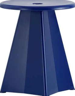 Poefjes & Krukjes-Vitra Metallique Tabouret Kruk Blue