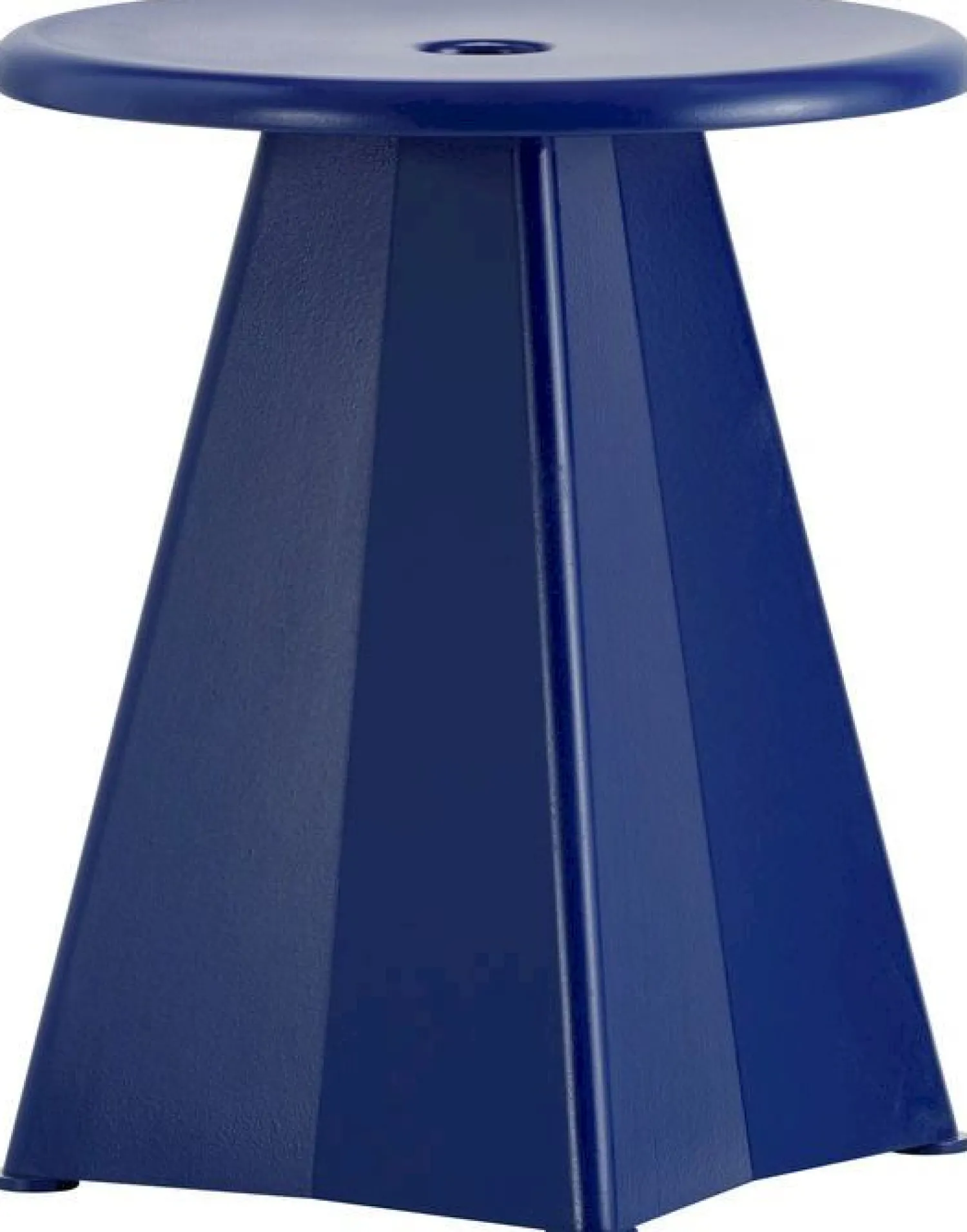 Poefjes & Krukjes-Vitra Metallique Tabouret Kruk Blue