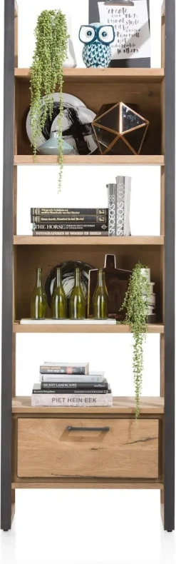 Boekenkasten-Henders en Hazel Metalo Boekenkast Railway Brown, Desert Black