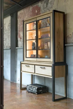 Buffetkasten|Buffetkasten-Henders en Hazel Metalo Buffetkast Railway brown