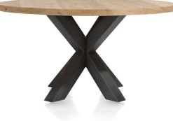 Houten Eettafels|Ronde Eettafels-Henders en Hazel Metalox Rond Eettafel Railway brown