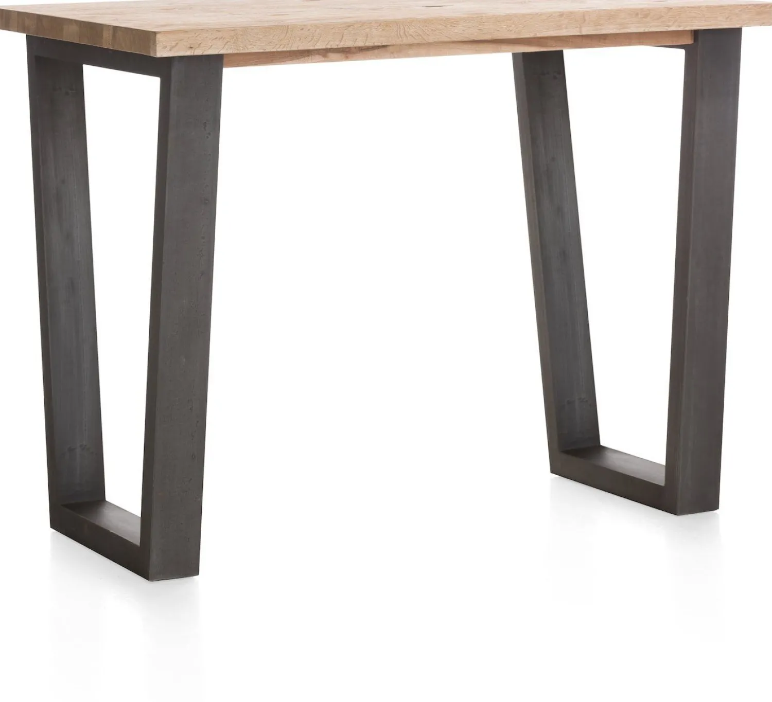 Houten Bartafels-Henders en Hazel Metalox V-poot Bartafel Railway Brown