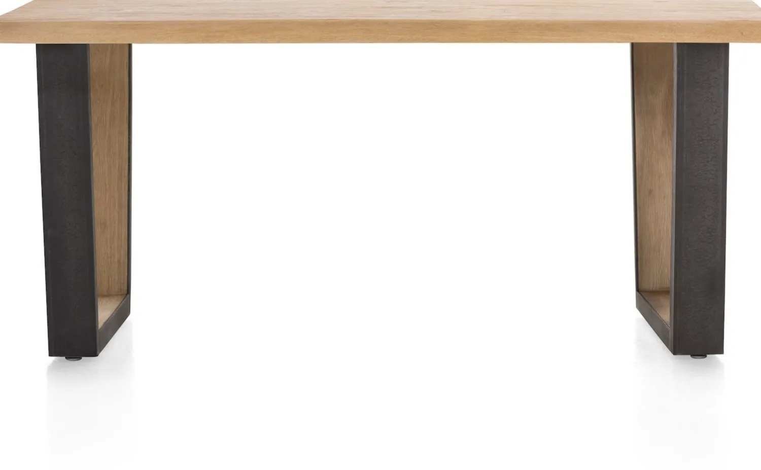 Houten Eettafels|Rechthoekige Eettafels-Henders en Hazel Metalox V-Poot Hout Eettafel Railway-Brown