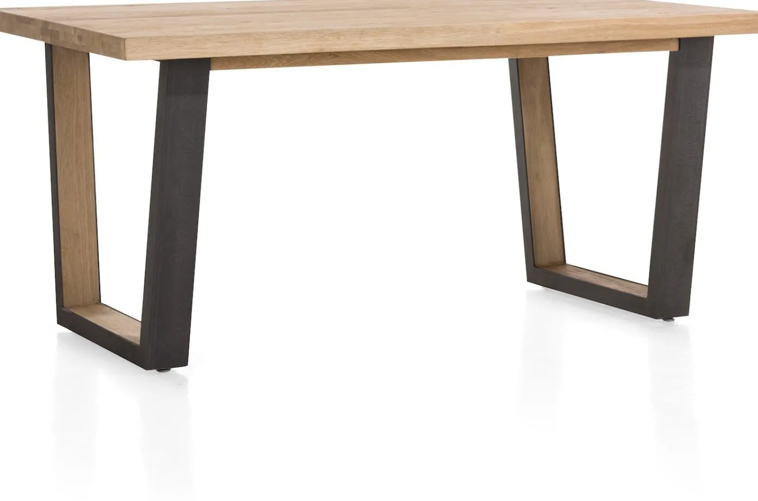 Houten Eettafels|Rechthoekige Eettafels-Henders en Hazel Metalox V-Poot Hout Eettafel Railway-Brown