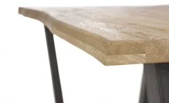Houten Eettafels|Rechthoekige Eettafels-Henders en Hazel Metalox V-Poot Metaal Eettafel Naturel