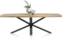 Houten Eettafels|Rechthoekige Eettafels-Henders en Hazel Metaluxe Eettafel Railway Brown