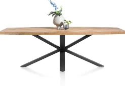 Houten Eettafels|Rechthoekige Eettafels-Henders en Hazel Metaluxe Eettafel Railway Brown